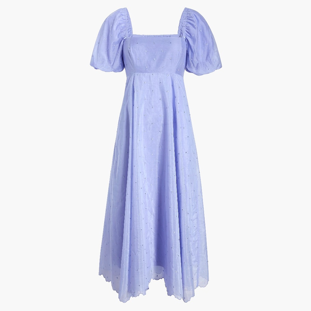 Hill House Home The Matilda Dress - Hyacinth Organza Dot Size SHyacinth Organza